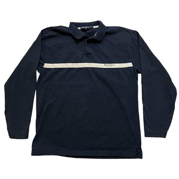 Vintage Nautica Long Sleeve Polo Rugby - Picture 1 of 5